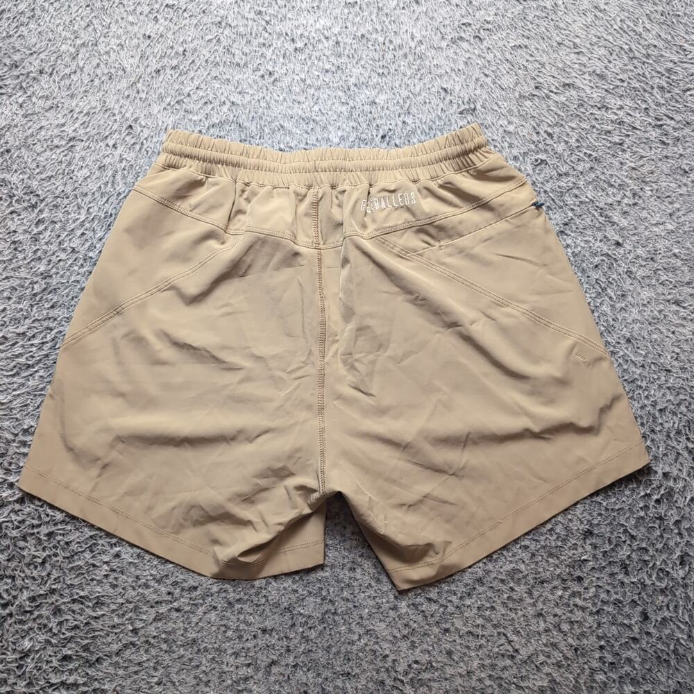 Freeballers Meripex Shorts Men Large Beige Lined Athleiesure Workout Drawstring